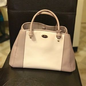 Beige and Tan Coach Bag